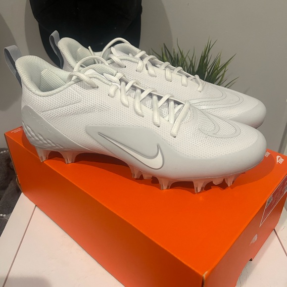 Nike Alpha Huarache 8 Pro Lacrosse Football Cleats White CW4439-110 Men Size 8.5 - Picture 1 of 8